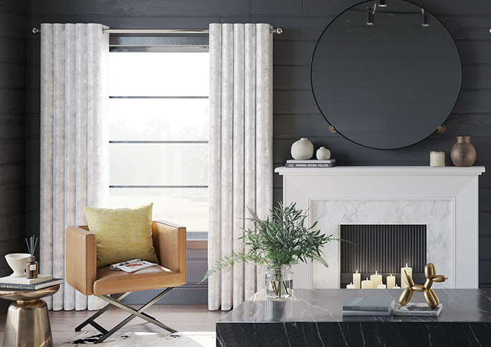 Crushed Velvet, White - Made to Measure Curtains - Image 3